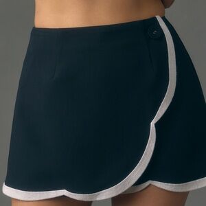 Maeve Scallop Trim Anthropology Skort Skirt Shorts